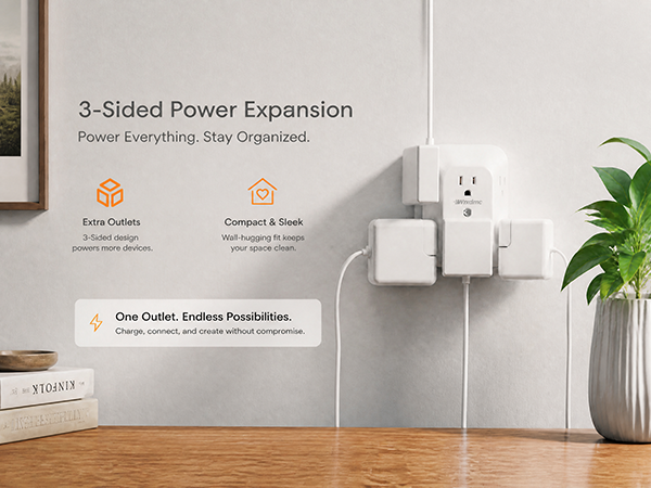 2 to 3 Prong Outlet Adapter