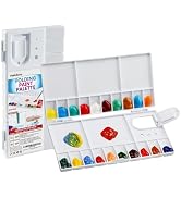 Watercolor Palette, Halobios Paint Palette with 20-Well and 5 Mixing Areas, Folding Paint Tray wi...