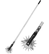 YEELOR Wheel Rotary Edger, Manual Lawn Edger, Hand Garden Edger with Strong 3 Sections Stainless ...
