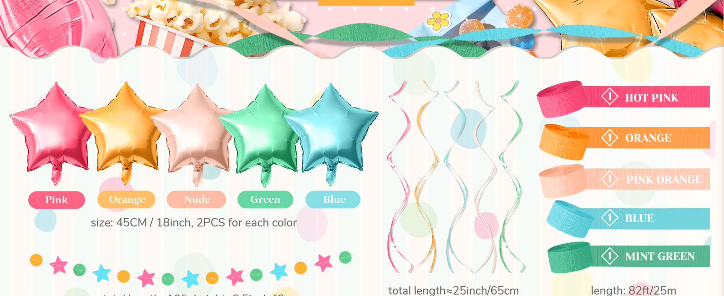 candyland Rainbow party decorations
