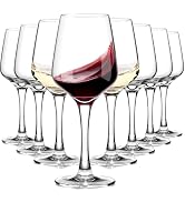 OJA Wine Glasses Set of 8, 12oz Red or White Wine Glasses, Thick, Clear, Long Stem Wine Glasses, ...