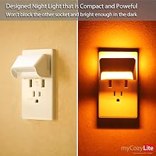 Amber LED Night Lights with Dusk to Dawn Sensor