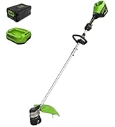 Greenworks 60V 16” Brushless Cordless String Trimmer, 2.5Ah Battery and Rapid Charger Included