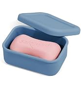 Leak Proof Silicone Travel Soap Case with Draining Layer, Travel Size Toiletry, Portable Soap Con...