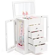 Emfogo Jewelry Box for Girls, Musical Jewelry Box with Spinning Dancer Gifts for Little Girls Chr...