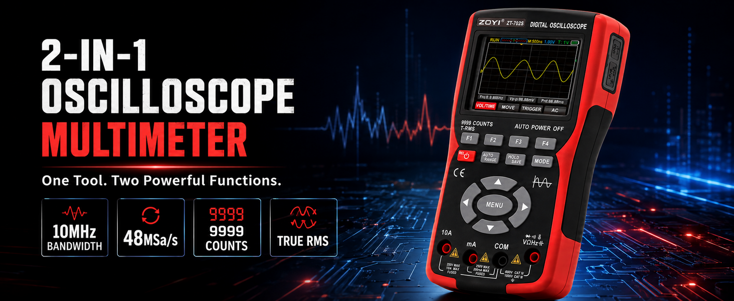 ZT-702S 2 IN 1 OSCILLOSCOPE MULTIMETER