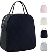 Mziart Lunch Box for Women Insulated Lunch Bag, Cute Quilted Thermal Lunchbox with 2 Side Pockets...
