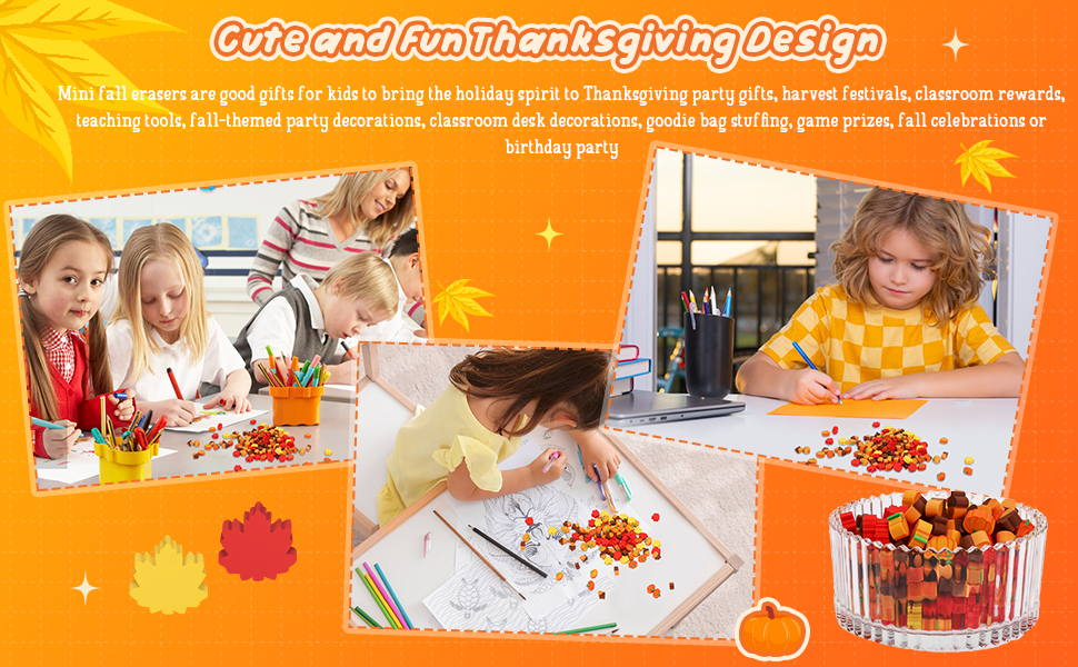 JUNEBRUSHS Mini Erasers for Kids