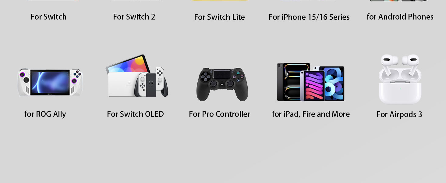 60w Charger for Nintendo Switch 2 Charger 20V 3A Power AC Adapter Fast Charging with 5FT USB C Cord