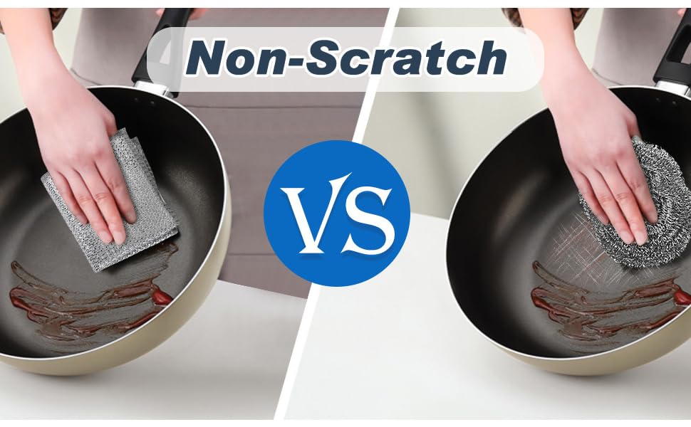 stainless steel diamond weave scrubber cloths multipurpose wire dishwashing rags kitchen gadgets