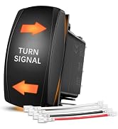 Nilight Turn Signal Switch Amber 4Pin ON Off ON Rocker Switch Laser Etched SPDT Toggle Switches 1...