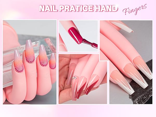 5- nail hand practice hand for nail practice