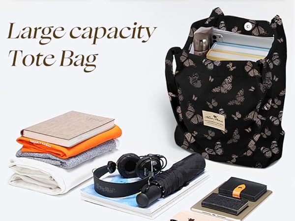 Corduroy Tote Bag for Women