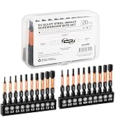 GRENPRO Allen Wrench Drill Bit Set Hex Head Impact Driver Bit Set 20pc (Metric&SAE), 1/4” Hex-Sha...