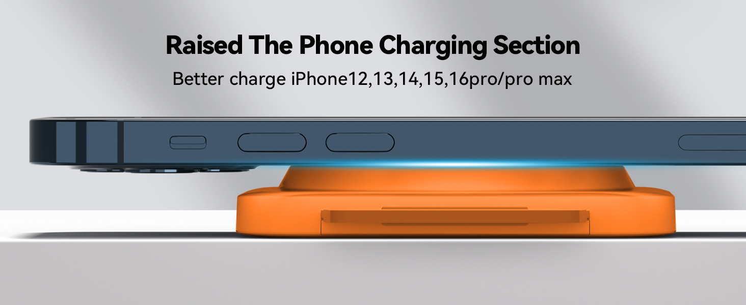 Raised The Phone Charging Section Better charge iPhone12,13,14,15,16 17 pro/pro max