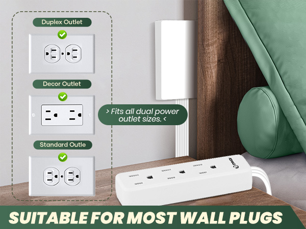 suitable for wall plugs