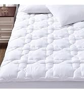 CozyLux Queen Mattress Pad, 450GSM Quilted Cooling Cotton Top Mattress Topper, Extra Deep Pocket ...