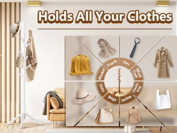 Wooden Coat Rack