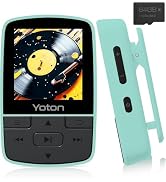 Yoton MP3 Player with Bluetooth,64GB, HiFi, Green, TF Card Included | Pocket-Sized, FM Radio, Voi...