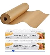 SMARTAKE Parchment Paper Roll for Baking, 2-Pack of 15 in x 242 ft, 600 sq.ft, Non-Stick Baking P...