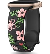 Witzon Floral Band Compatible with Apple Watch Bands For Women 40mm 41mm 38mm 42mm 44mm 45mm 46mm...