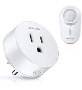 Remote Control Outlet, ELECTOP 15A/1500W Wireless Outlet Power Switch, No Wire Long Range Electri...