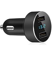 LIHAN Dual USB Car Charger, 4.8A Output, 12/24 Volt USB Adapter Plug for Cigarette Lighter Voltag...