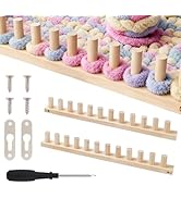 Yarniss 47" Chunky Blanket Loom Kit, Wooden Knitting Loom Frame for Hand, Thick Yarn Knitting Too...