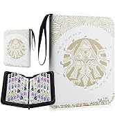 RHOTALL 300 Pockets Cards Binder Holder Compatible with Tears of the Kingdom Mini Cards, with Ani...