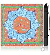 Mahjong Mat with Carrying Bag and 3 Dice, 31.5" X 31.5" Noise Reduction Mahjong Table Cover, Non ...