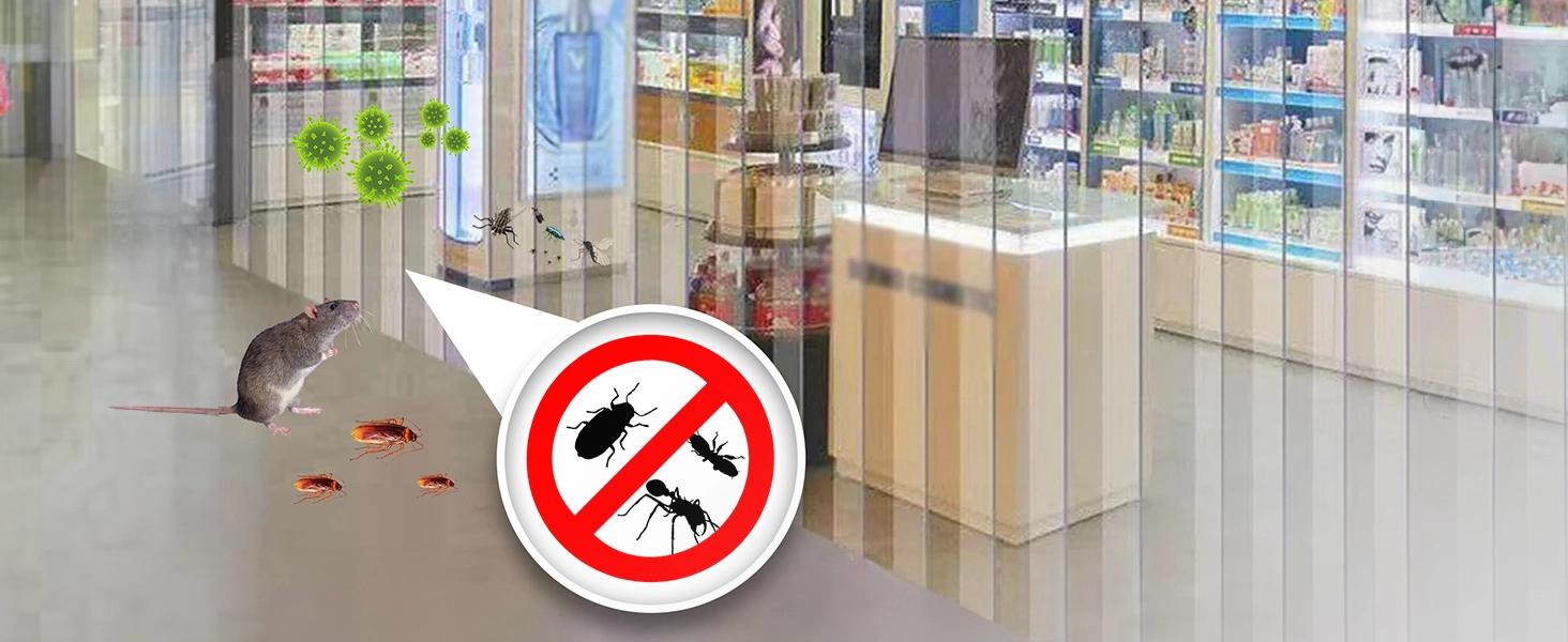pest control pvc curtains walk-in freezer store warehouse
