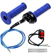 Riyitauto 7/8 22mm Throttle Handle Grips Cable Clamp On Off Switch for 50cc 90cc 110cc 125cc 200c...