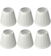 Ruiever 6pack Small Lampshades Clip On Bulb Fabric Lamp shade Bottom 5.9''x Top 3.54''xH 5.12'' f...