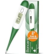 Boncare 10 Seconds Oral Thermometer for Adults and Kids - Accurate & Safe Rectal Thermometer for ...