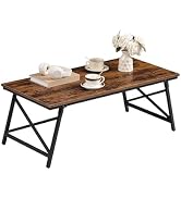 CHOEZON 41.3" Folding Coffee Table with Safety Buckles, Low Coffee Table, Portable Floor Table, f...