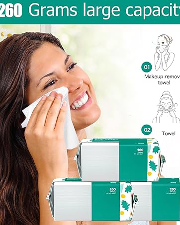 100 Count Ultra Soft Washcloths,Disposable Face Towels