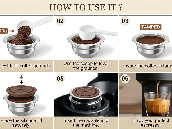 Fill the capsule with your chosen grounds,