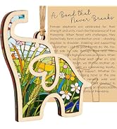 Sisterhood Elephant Gifts for Women - Friendship Elephant Ornament with Story Card, Friendship Gi...