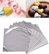 Wowagoga 300 Pcs Foil Candy Wrappers - 6x6 Inches Aluminum Foils Paper Chocolate Candy Wrappers f...