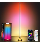 NAHIPO Smart RGB Corner Floor Lamp, LED Modern Corner Lamp with App & Remote Control, Music Sync ...