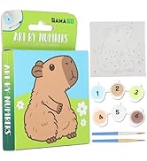 AQUARIUS GAMAGO Capybara Micro Art by Numbers Kit (3.5 x 3.5 in) Paint by Number Set with Acrylic...
