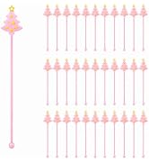36Pcs Winter Drink Stirrers Xmas Stir Stick Holiday Coffee Swizzle Stick Reusable Plastic Hot Coc...