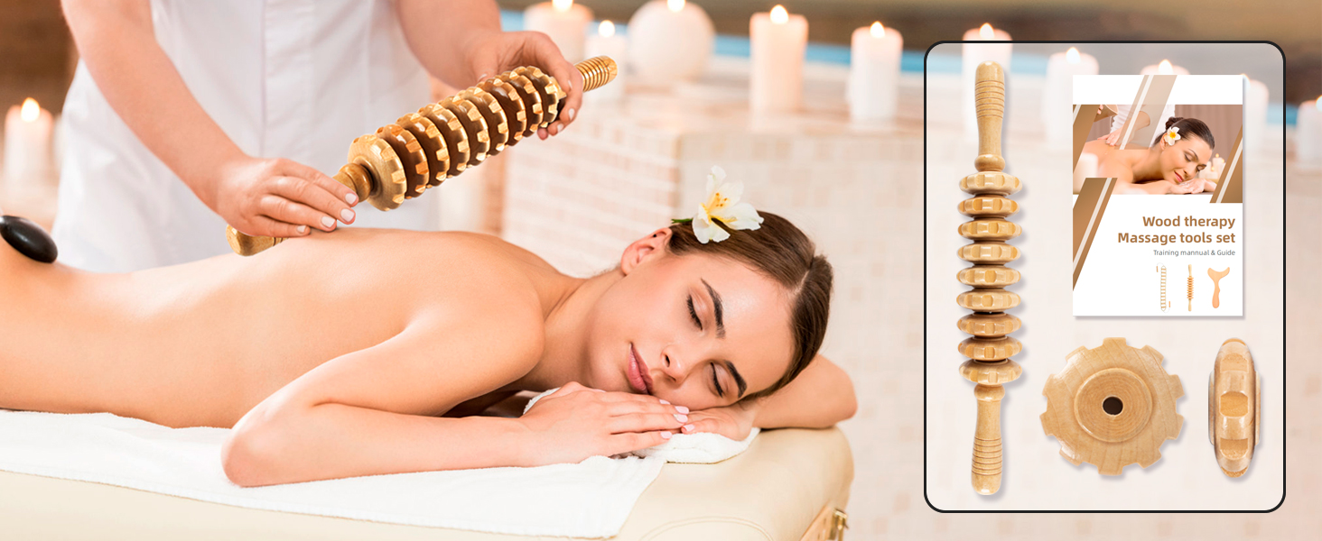 wood therapy massage tools wooden massage roller