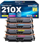 E-Z Ink 210X Toner Cartridges with Chip Compatible for HP 210X Toner Cartridges 4 Pack High Yield...