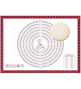 Dough Mat Silicone Baking Mats for Rolling Pastry Kneading Sheet Sourdough Bread Baking Supplies Red