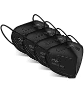 KN95 Face Masks 50 Pack 5-Ply Breathable Safety Respirator Cup Dust Disposable KN95 Mask Black