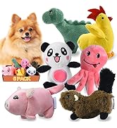 LEGEND SANDY Squeaky Plush Dog Toy Pack for Puppy, Small Stuffed Puppy Chew Toys 6 Dog Toys Bulk ...