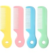 1 Pack of 4 Round Colorful Tip Bristles Baby Cute Comb Baby Grooming for Sensitive Scalp Skin, fo...