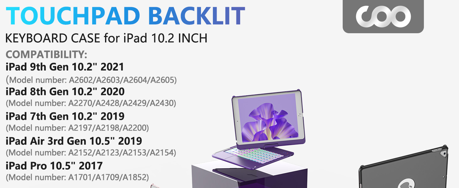 iPad Keyboard Case for iPad 10.2"