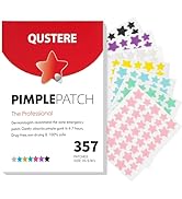 QUSTERE Pimple Patches for Face, Hydrocolloid Acne Patches, Cute Star Zit Covers, Colorful Spot S...
